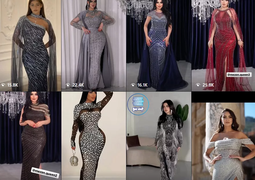 لباس‌های شب و مجلسی مزون کوئین